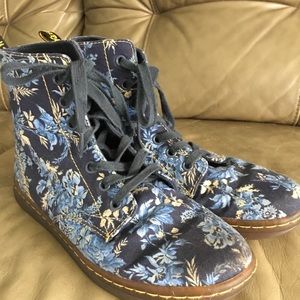 Blue flower Doc Martins.